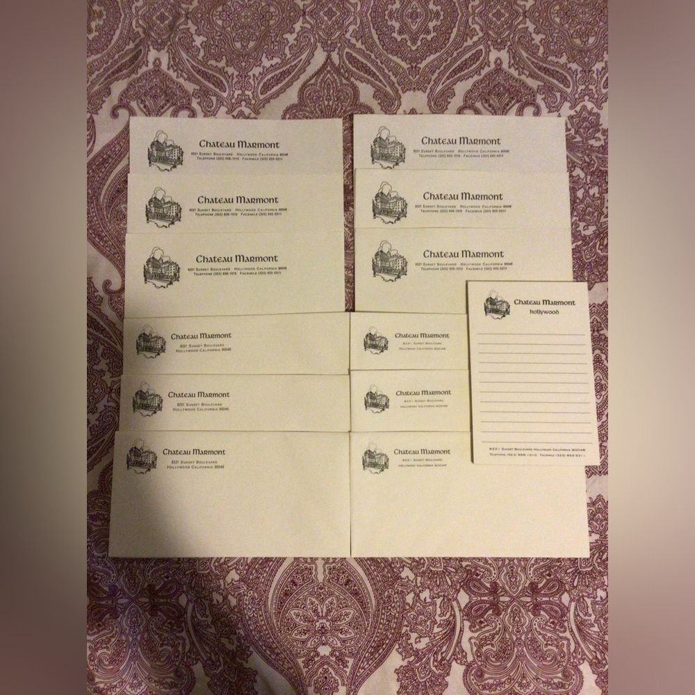 Chateau Marmont Stationary Set